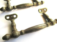 Set Cabinet Pulls, Vintage Metal Handles, Furniture Hardware, salvage.