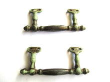 Set Cabinet Pulls, Vintage Metal Handles, Furniture Hardware, salvage.