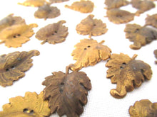 UpperDutch:Furniture applique,Set of 10 Antique Ornate Brass Leaves.