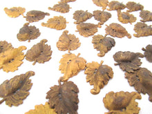 UpperDutch:Furniture applique,Set of 10 Antique Ornate Brass Leaves.