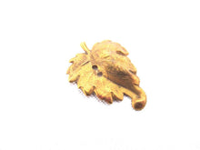 UpperDutch:Furniture applique,Set of 10 Antique Ornate Brass Leaves.