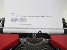 UpperDutch:Typewriter,Sperry Remington Idool Typewriter Ten Forty, QWERTY keyboard. Working red typewriter. Retro office decor, desk decor.