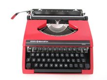 UpperDutch:Typewriter,Sperry Remington Idool Typewriter Ten Forty, QWERTY keyboard. Working red typewriter. Retro office decor, desk decor.