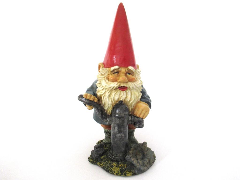 UpperDutch:Gnome,Garden Gnome statue 15 INCH after a design by Rien Poortvliet, David the Gnome.