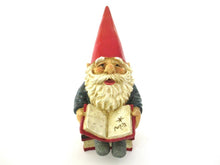 UpperDutch:Gnome,Collectible Garden Gnome Reading a book, Gideon, 13 INCH after a design by Rien Poortvliet, David the Gnome.