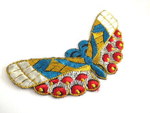 UpperDutch:,Butterfly applique 1930s Embroidery Vintage Patch Sewing Supply Crazy quilt.