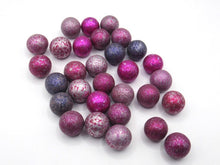 Antique Small Clay Marbles - purple - pink - set of 30.