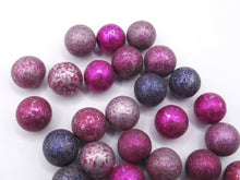 Antique Small Clay Marbles - purple - pink - set of 30.