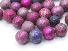 Antique Small Clay Marbles - purple - pink - set of 30