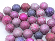 Antique Small Clay Marbles - purple - pink - set of 30