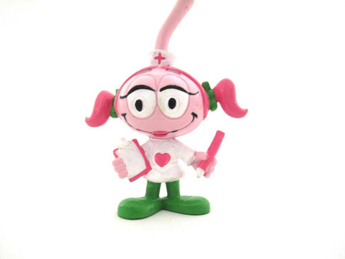UpperDutch:Figurine,Snork Figurine, Casey as a nurse, Schleich West-Germany The Snorks, Pvc figurine 1980's.