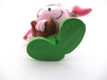 UpperDutch:Figurine,Snork Figurine Casey with teddybear, Schleich West-Germany The Snorks, Pvc figurine 1980's.