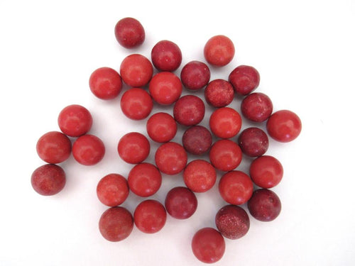 Antique Red Clay Marbles set of 30