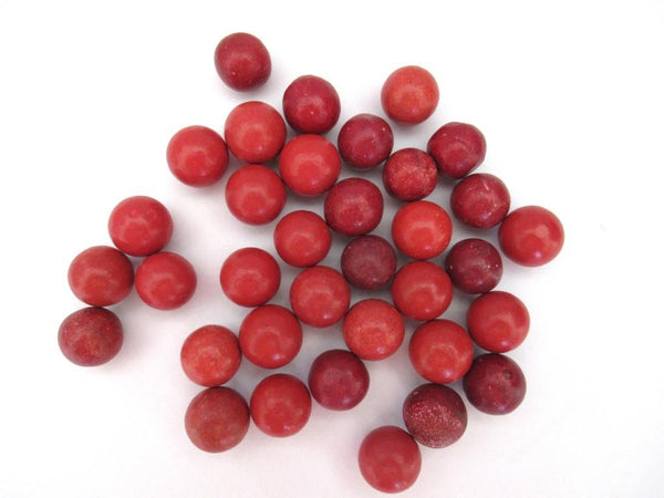 Antique Red Clay Marbles set of 30