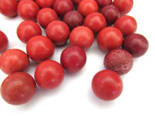 Antique Red Clay Marbles set of 30