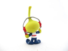 UpperDutch:Figurine,Snork Allstar with headphone, Schleich West-Germany The Snorks, Pvc figurine 1980's.
