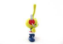UpperDutch:Figurine,Snork Allstar with headphone, Schleich West-Germany The Snorks, Pvc figurine 1980's.