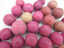 Set of 30 Pink Antique Clay Marbles