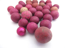 Set of 30 Pink Antique Clay Marbles