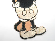 Antique Mickey Mouse Applique Silk on Cotton, Very rare Collectible 1930's Mickey Mouse Applique