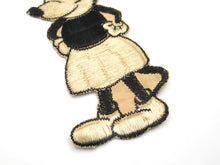 Antique Minnie Mouse Applique Silk on Cotton, Very rare Collectible 1930's Minnie Mouse Applique. Tobacciana insert card