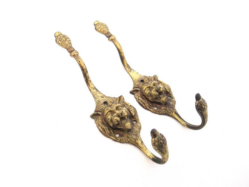 UpperDutch:Wall hook,Set of 2 Lion Wall hooks - Coat hooks. Decorative animal storage solution, coat hangers.