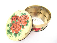 UpperDutch:Tin,Vintage Floral Tin, Red Roses, Flowers.