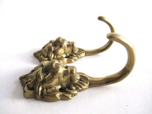 UpperDutch:,Set of 2 Antique Lion Head Coat hooks Wall hooks.