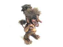 Nyform Troll 178, Troll with child, handmade in Norway (Goblin, Gremlin, Hob, Imp, Gnome, Hobgoblin, Elf, Pixy)
