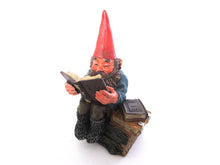 UpperDutch:Gnome,'Gideon' Reading Gnome figurine. Classic gnomes series Designed by Rien Poortvliet.