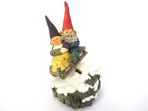 UpperDutch:Gnome,Music box, Rien Poortvliet, David the Gnome, Gnomes sledding.