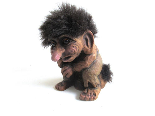 Nyform Troll 170 The Thinker handmade in Norway (Goblin, Gremlin, Hob, Imp, Gnome, Hobgoblin, Elf, Pixy)