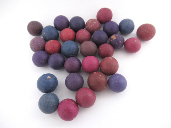 Set of 30 Antique Clay Marbles