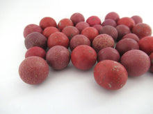 Set of 30 Red Antique Clay Marbles