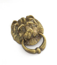 Solid Brass Lion Head Door Knocker.