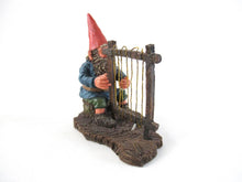 Gnome playing Harp, Classic Gnomes 'Cornelius' figurine after a design by Rien Poortvliet.