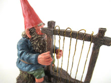 Gnome playing Harp, Classic Gnomes 'Cornelius' figurine after a design by Rien Poortvliet.