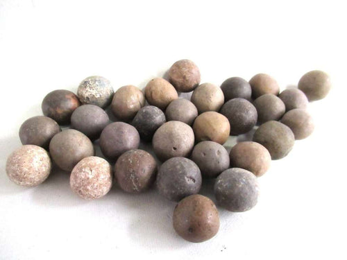 UpperDutch:,Set of 30 Antique Clay Marbles, Antique marbles.