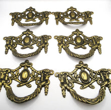 1 (one) Antique Drawer pull, Solid Brass Ornate Drawer Handle, Goat, Ram.
