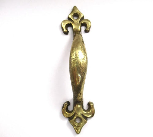 1 (ONE) Vintage Brass Drawer Pull, Lily