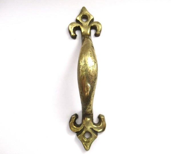 1 (ONE) Vintage Brass Drawer Pull, Lily