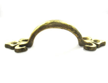 1 (ONE) Vintage Brass Drawer Pull, Lily