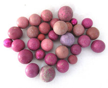 Antique Clay Marbles pink - set of 30.