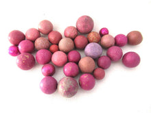 Antique Clay Marbles pink - set of 30.