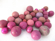 Antique Clay Marbles pink - set of 30.