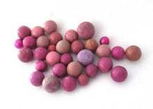 Antique Clay Marbles pink - set of 30.