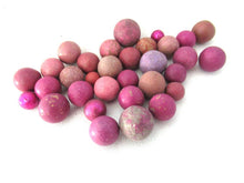 Antique Clay Marbles pink - set of 30.