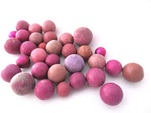 Antique Clay Marbles pink - set of 30.