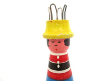 Knitting Nancy, Vintage Wooden Knitting Doll, French Knitting, Bobbin Doll, Sewing supply, french knitter.