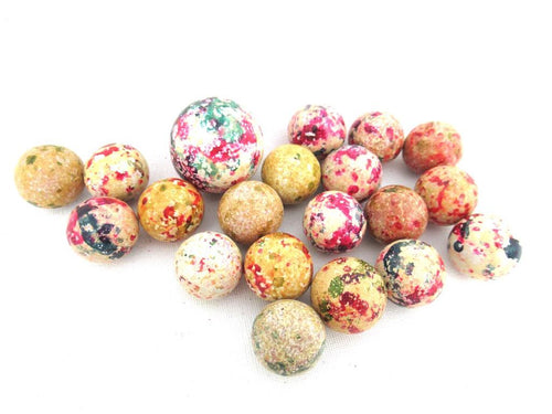 Marbles, Set of 20 Antique Speckled Clay Marbles.